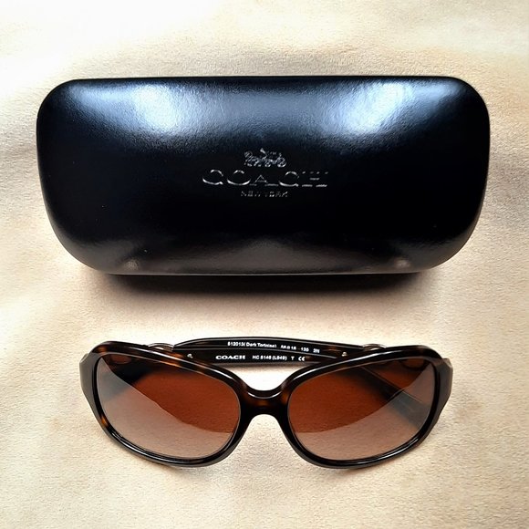 Coach Kissing C Sunglasses HC8146 Dark Tortoise - Picture 1 of 8